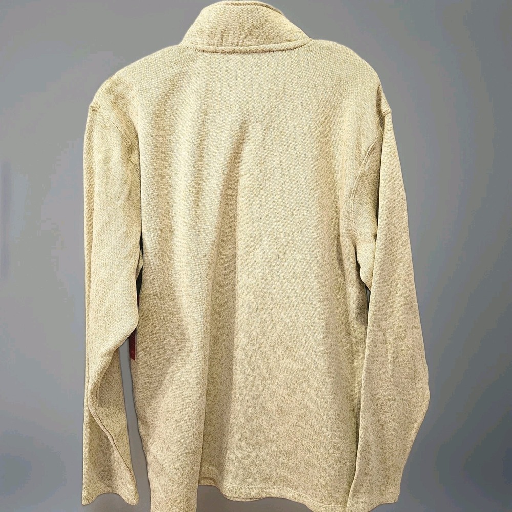 Ohio State Buckeyes Sand 1/4 Zip Pullover Hanes Medium Embroidered OSU - Picture 3 of 7